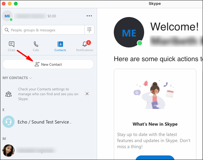 where on my mac computer is the echo test for skype
